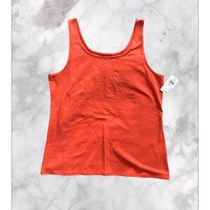 J. Jill Orange Fitted Tank Top